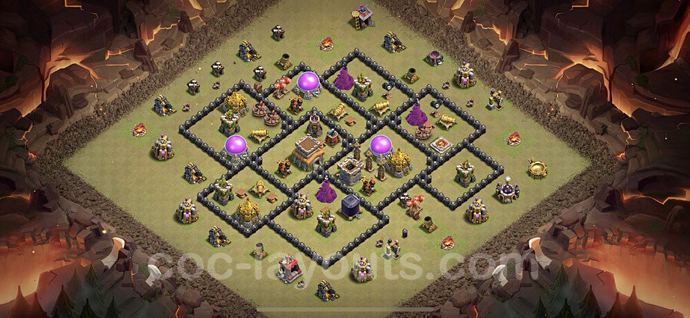 TH8 War Base Plan – Anti Air with Base Link Season 2026