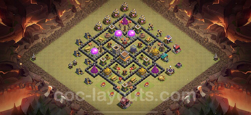 TH8 War Base Plan – Anti Everything with Base Link 2026