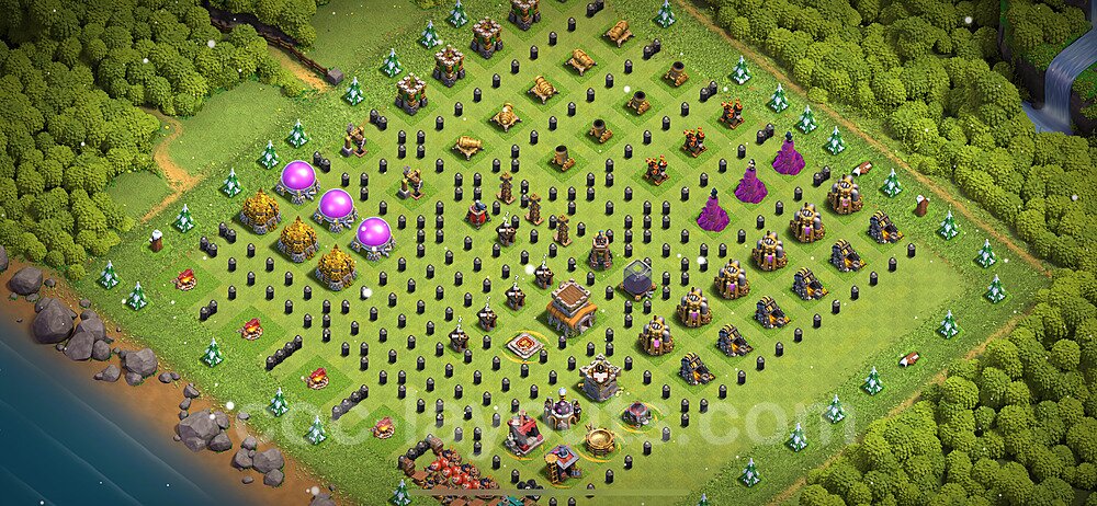 TH8 War Base Plan β Solid Defense with Base Link CoC 2026