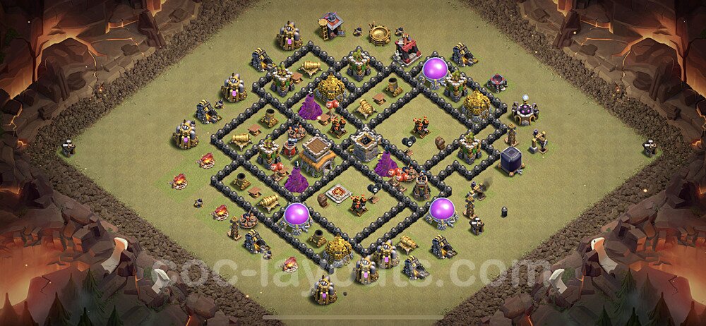 TH8 War Base with Copy Link β Anti Air Strategy Season 2026