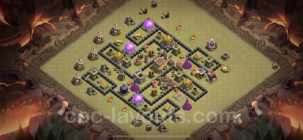 TH8 War Setup – Anti 2-Star Defensive Layout Updated 2026