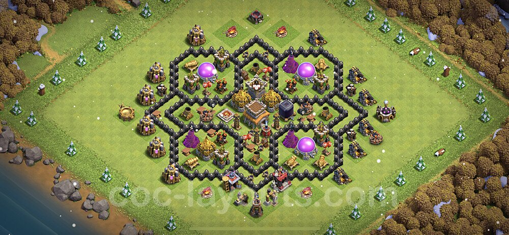 Top Rated TH8 Base – Anti Everything War Design CoC 2026