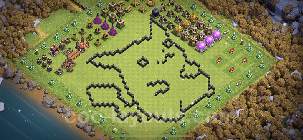 Top Rated TH8 Base – Solid Defense War Design CoC 2026