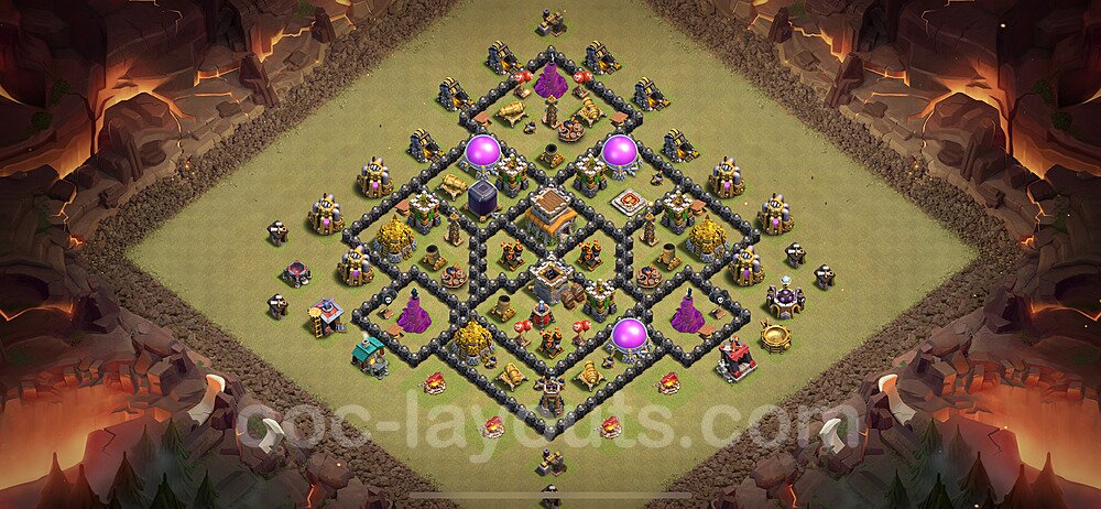 War Base Layout TH8 β Anti 2-Star Defensive Strategy 2025