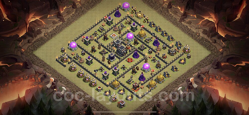 Best TH9 War Base – Anti Everything Plan 2025
