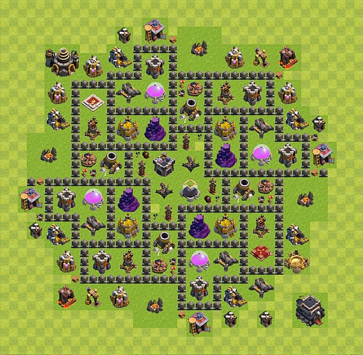 Clash of Clans TH9 Farming Base β Resource Protection Design 2025