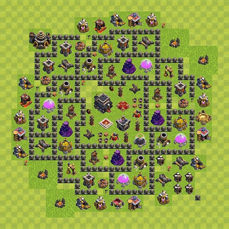 Clash of Clans TH9 Trophy Base β Trophy Pushing Design 2026