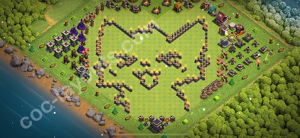Clash of Clans TH9 War Base – Solid Defense Design Season 2026