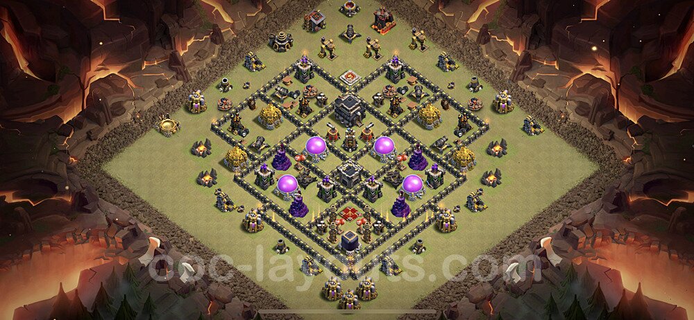 Dominate with This TH9 War Base β Anti 3-Star CoC 2026