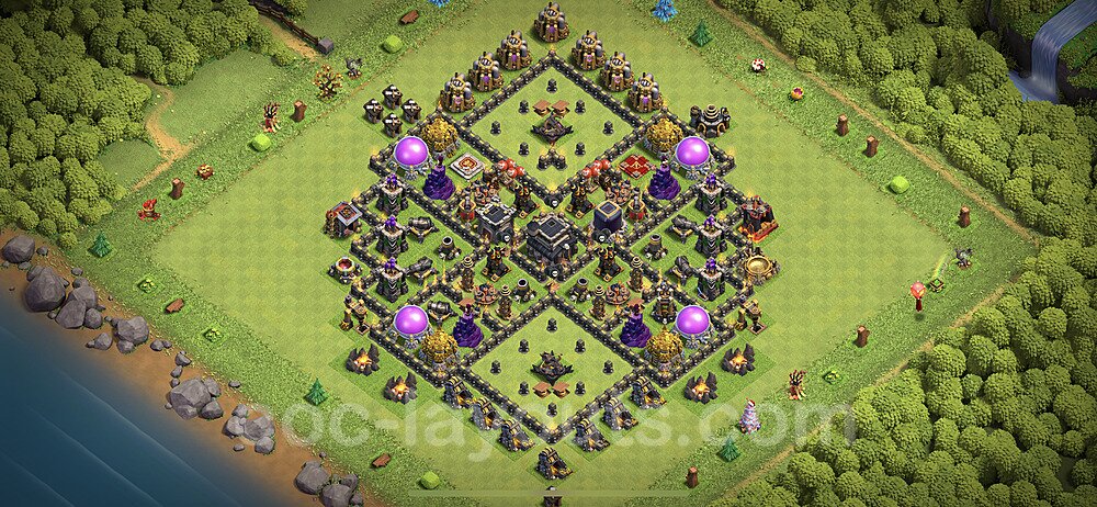 Hybrid Base Layout TH9 – Anti Dragon Defensive Strategy Season 2026