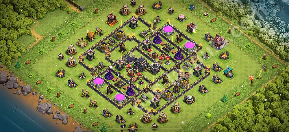 Hybrid Defense Layout for TH9 – Proven Hybrid Base CoC 2026