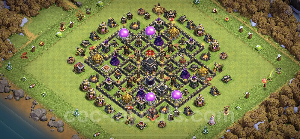 Meta TH9 Hybrid Base – Anti 3-Star Updated CoC 2026
