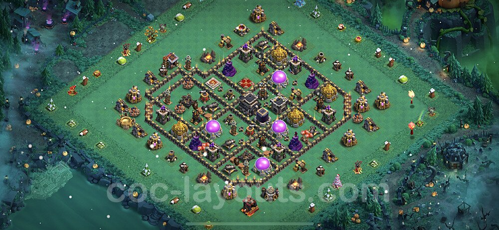 Optimized TH9 Base – Hybrid Defense Hybrid Plan 2026
