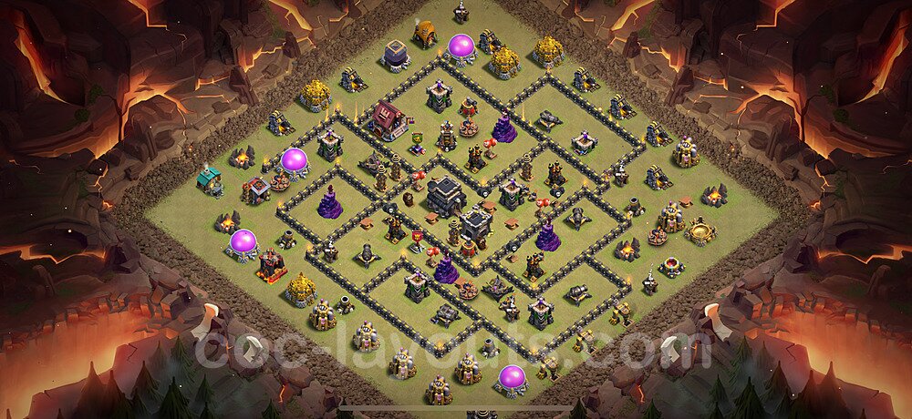 Pro TH9 War Design β Anti 2-Star Base Link CoC 2026