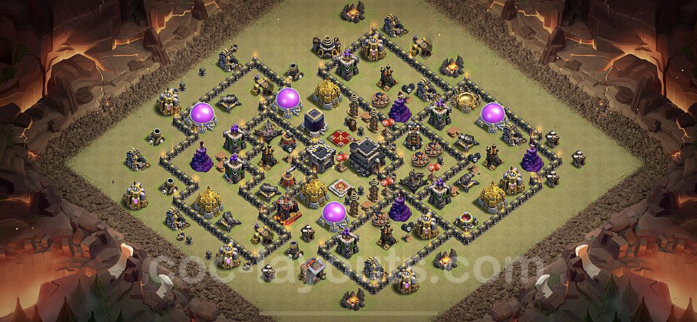 Ranked TH9 Hybrid Base β Anti 3-Star with Link CoC 2026