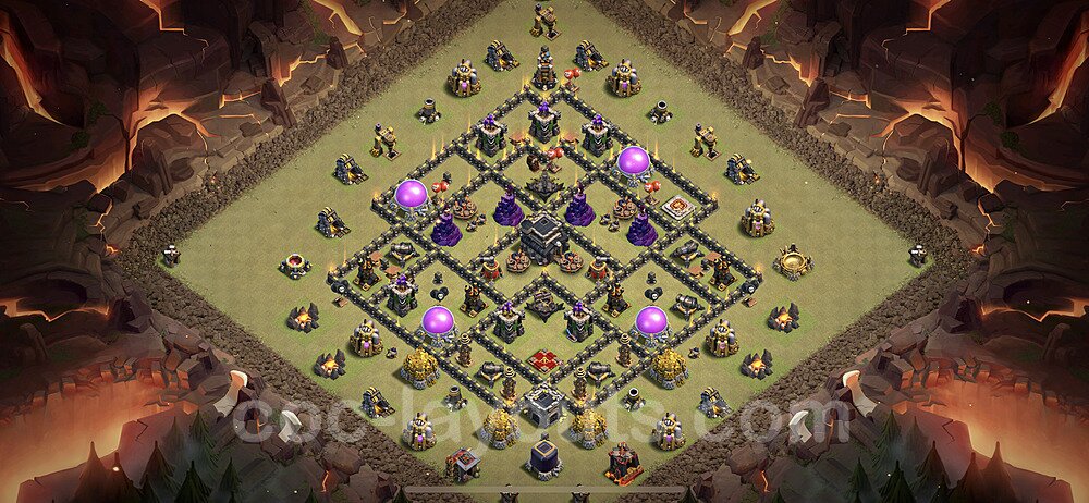 Ranked TH9 War Base – Anti Everything with Link Updated 2026