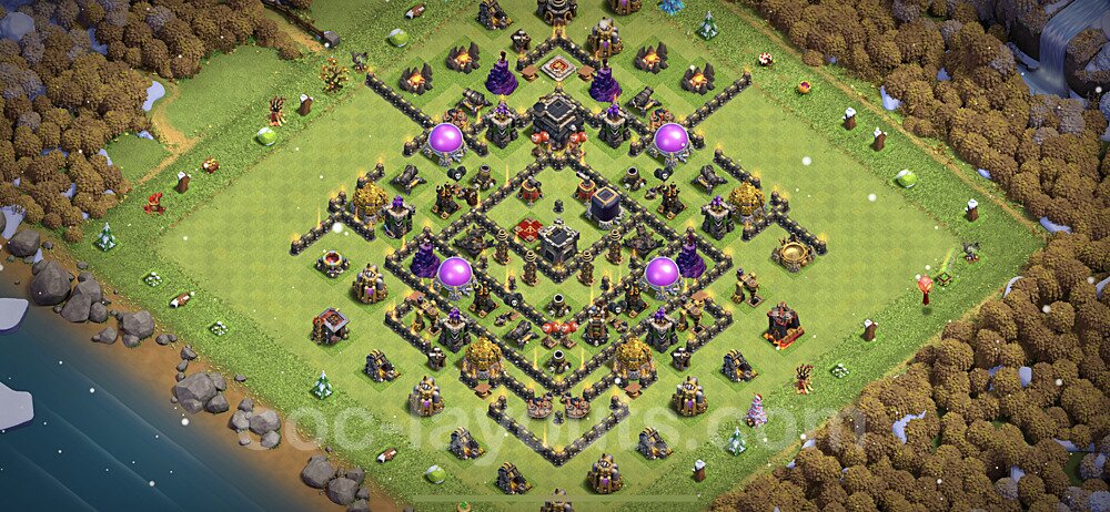 Resource Protection Layout for TH9 – Proven Hybrid Base CoC 2026