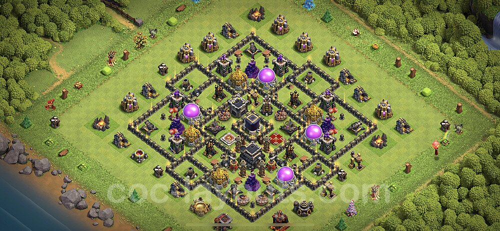 Resource Protection TH9 Base Layout | Best Hybrid Design CoC 2026