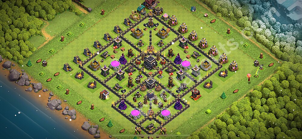 Strongest TH9 Hybrid Base – Hybrid Defense Guide 2025