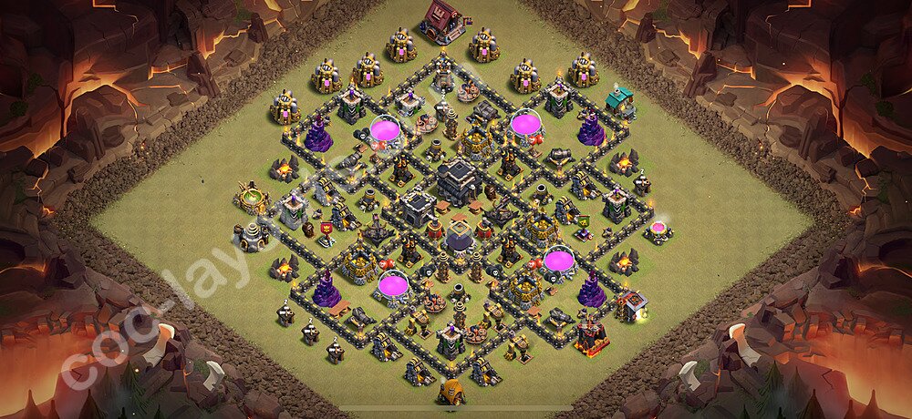 Tested TH9 War Base β Anti 2-Star Plan & Copy Link CoC 2026