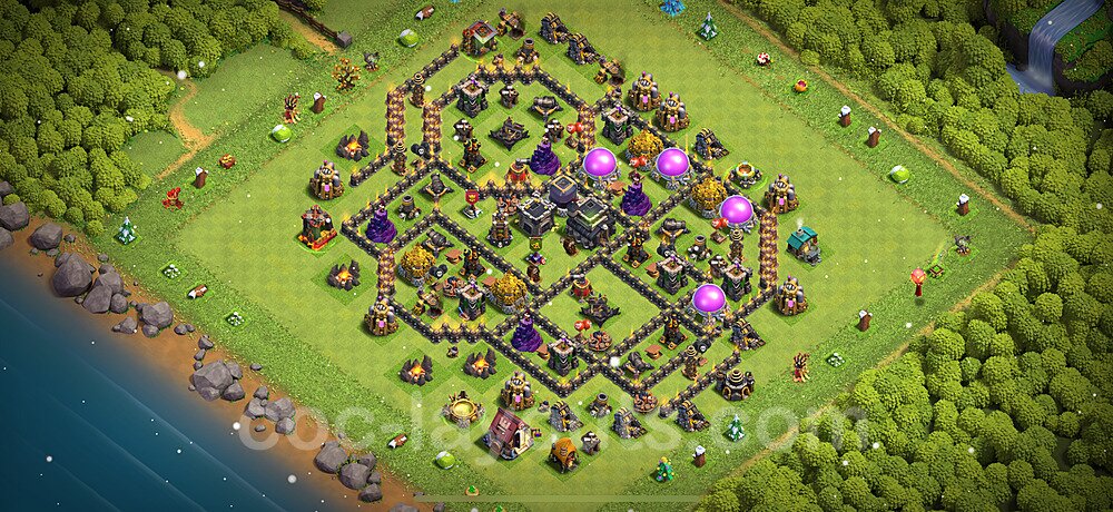 TH9 Anti 3-Star Base – Award-Winning Hybrid Layout 2025