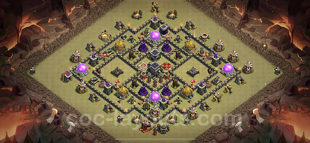 TH9 Anti 3-Star Base – Competitive Hybrid Layout Season 2026