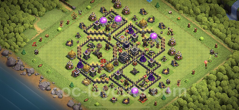 TH9 Anti Everything Base Design – Top Trophy Layout CoC 2026