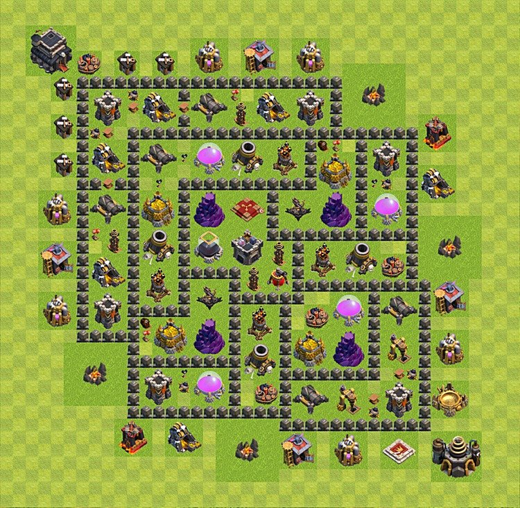 TH9 Base with Copy Link – Resource Protection Farming Layout CoC 2026