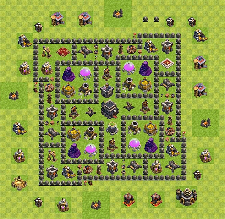 TH9 Defensive Trophy Layout – Trophy Pushing with Link CoC 2026