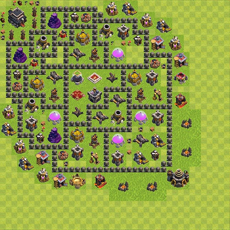 TH9 Farming Base with Link – Resource Protection Layout CoC 2026