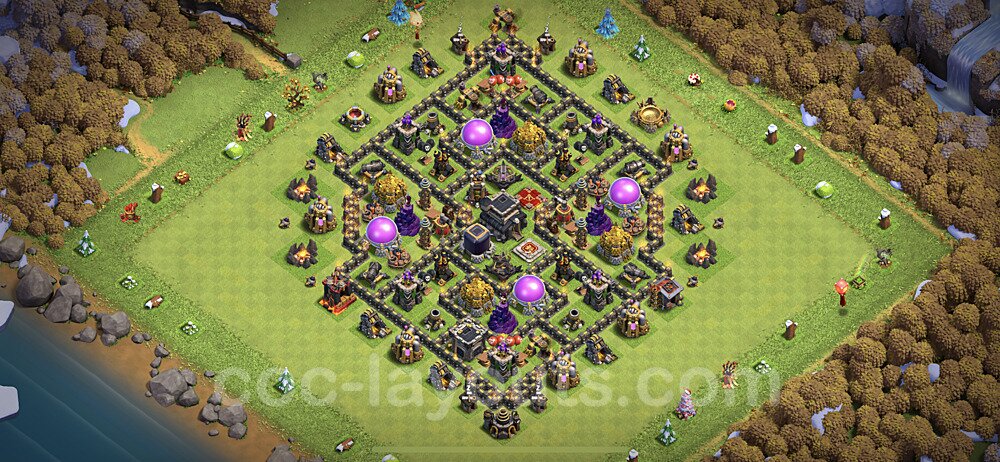 TH9 Hybrid Base with Copy Link β Hybrid Defense Strategy CoC 2026