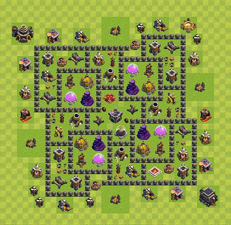 TH9 Resource Protection Base Design – Top Farming Layout CoC 2026