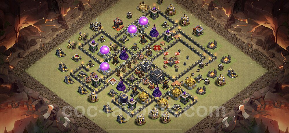 TH9 War Base Plan – Anti Air with Base Link Updated 2026