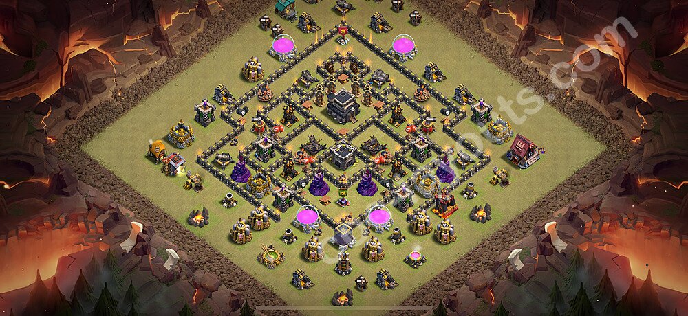 TH9 War Base with Copy Link β Anti 2-Star Strategy Season 2026