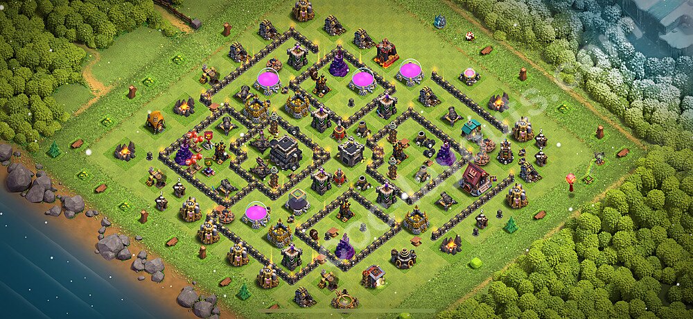 TH9 War Setup – Anti 3-Star Defensive Layout CoC 2026