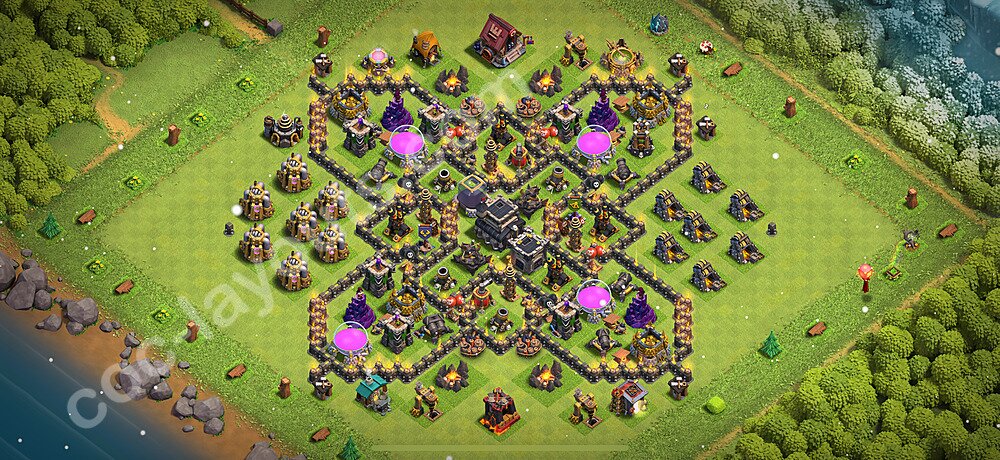 TH9 War Village Layout – Anti 3-Star Ranked Design 2026