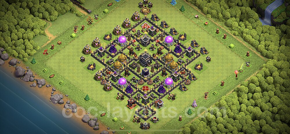 Top Rated TH9 Base – Anti 3-Star Farming Design Updated 2026