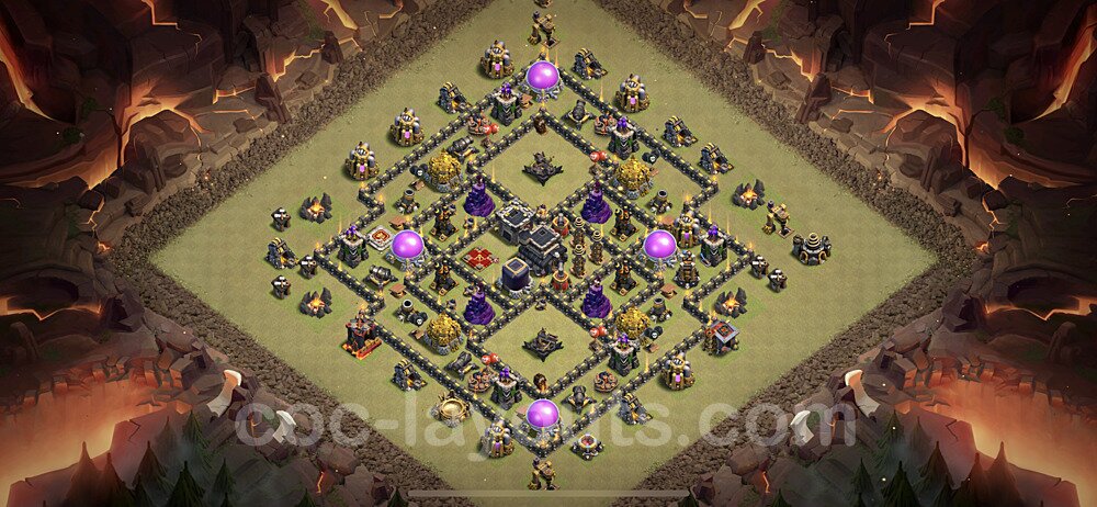 Top Rated TH9 Base – Anti 3-Star Hybrid Design CoC 2026